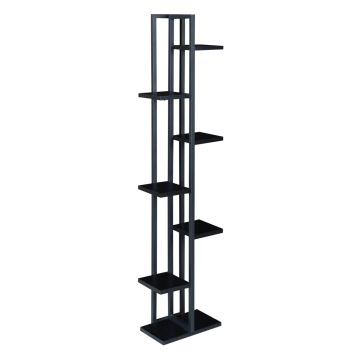 Support de plantes Somero à 6 niveaux 150 x 34 x 21 cm noir [en.casa]