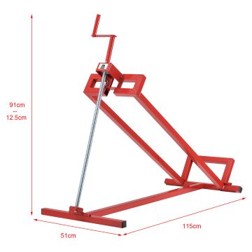 Lève-Tondeuse avec Manivelle Capacité de Charge Jusqu'à 400 kg Acier Rouge [pro.tec]