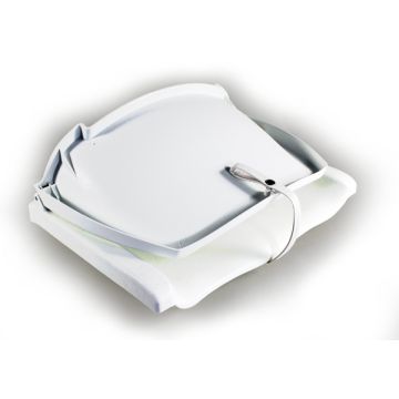 Siège Bâteau Assise Pliable Similicuir Blanc 521 x 457 x 408 mm [pro.tec]