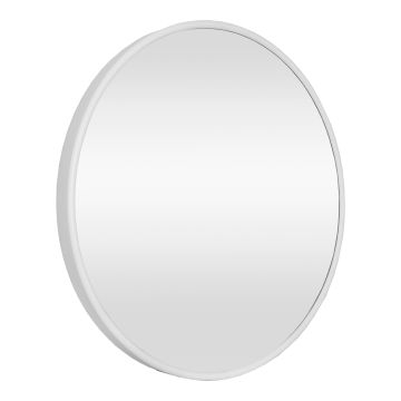 Miroir mural Ordona rond 50 cm blanc mat [en.casa]