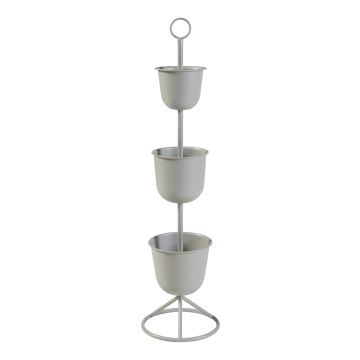 Porte-plantes Alphen 110 x 28 cm 3 cache-pots beige [en.casa]