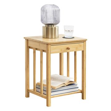 Table d'appoint Ranua bambou naturel [en.casa]