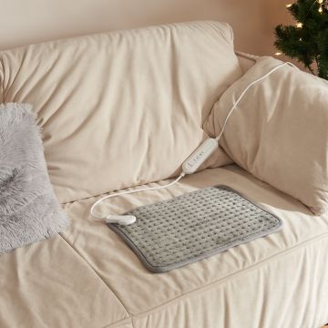 Coussin chauffant électrique Bella 40 x 30 cm gris [en.casa]