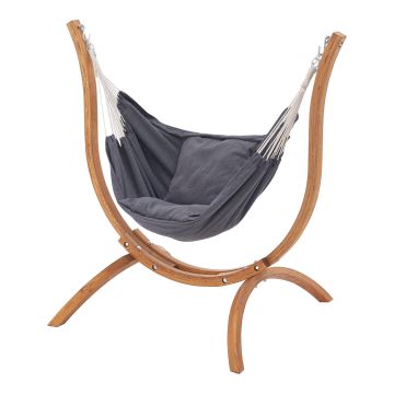 Hamac avec Cadre en Bois Grevena 155 x 106 x 143 cm [en.casa]