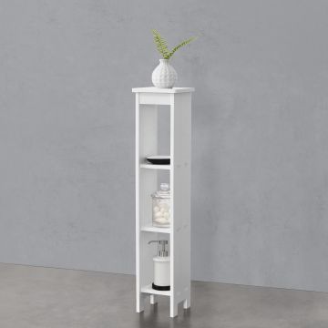 Meuble Colonne Arvika pour Salle de Bain à 3 Étagères 80 x 17 x 17 cm [en.casa]