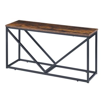 Range-bûches Vaasa pour intérieur 50 x 100 x 30 cm noir effet bois foncé [en.casa]