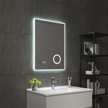 Miroir LED Lizzano pour salle de bain blanc pro.tec