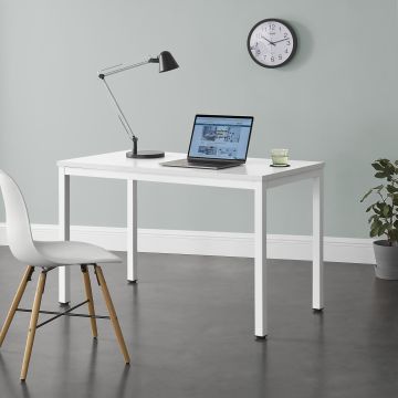 Bureau Réglable en Hauteur Odense 75 x 120 x 60 cm Blanc [en.casa]