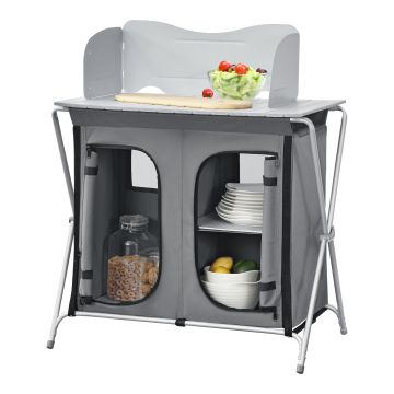 Meuble de Cuisine d'Extérieur Tullinge Pliable 105 x 80 x 51 cm [en.casa]