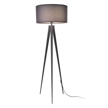 Lampadaire Trépied Faro E27 Hauteur 153 cm Gris Clair [lux.pro]