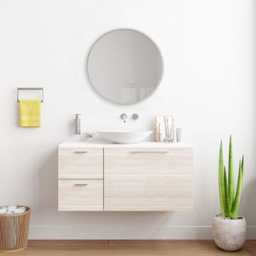 Miroir mural Modugno rond diamètre 40 cm blanc [en.casa]