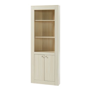 Armoire d'angle Eura avec 2 portes et 5 étagères panneau de particules 170 x 62 x 30 cm effet chêne [en.casa]