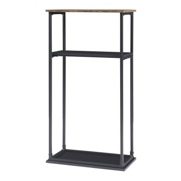 Range-bûches Turku pour intérieur avec étagères 112 x 60 x 30 cm [en.casa]
 