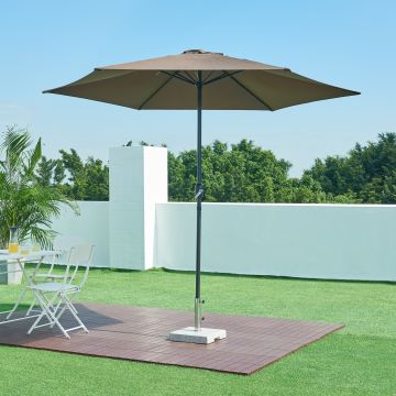 Pied de parasol carré Bomba en granit 38 x 38 x 7 cm gris casa.pro