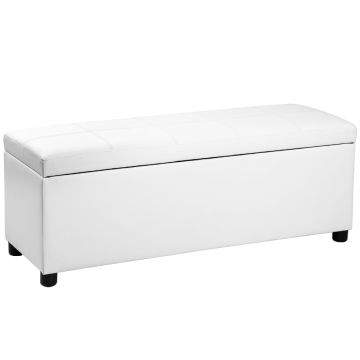 Corium divan ottoman (119 x 38 x 45 cm)(blanc) banquette coussins banc tabouret tabouret de lit coffre banc