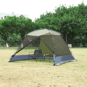 Tonnelle de jardin Beekdaelen 305 x 305 x 213 cm vert gris pro.tec