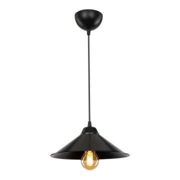 Suspension Hereford en plastique hauteur 48 cm E27 noir [lux.pro]