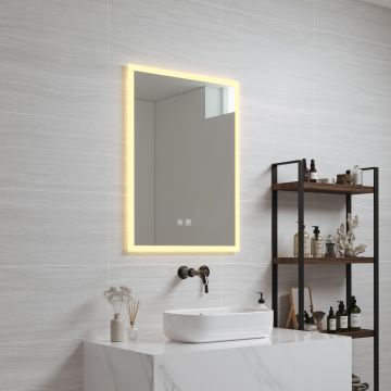 Miroir LED Scafa pour salle de bain 60 x 45 x 3 cm blanc pro.tec