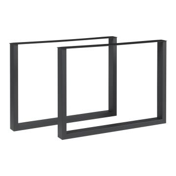 Tischgestell 2er Set Makers Stahl 72x100 cm Schwarz [en.casa]