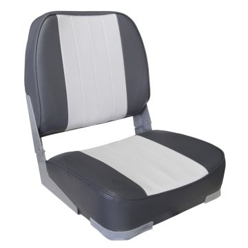 [pro.tec] 2x Sièges Pilot Chaise de Bateau Assise Pilot Similicuir Gris et Blanc 490 x 400 x 390 mm