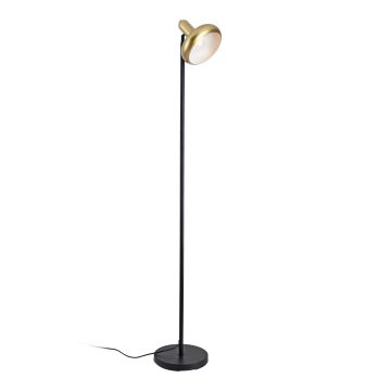 Lampadaire Namsos E27 métal hauteur 156 cm noir or lux.pro