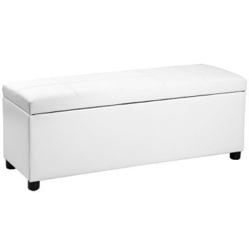 Corium divan ottoman (119 x 38 x 45 cm)(blanc) banquette coussins banc tabouret tabouret de lit coffre banc