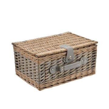 Panier de pique-nique pour 4 personnes gris [casa.pro]