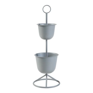 Porte-plantes Alphen 77 x 26 cm 2 cache-pots gris [en.casa]