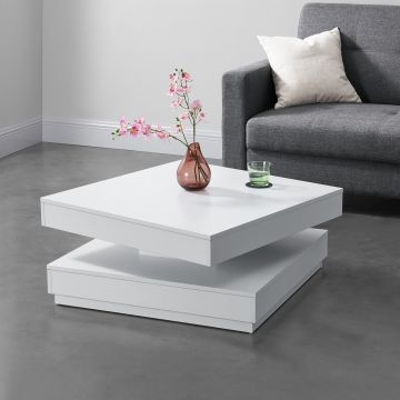 Table Basse avec Plateau Tournant Florenz Plusieurs Couleurs [en.casa] 